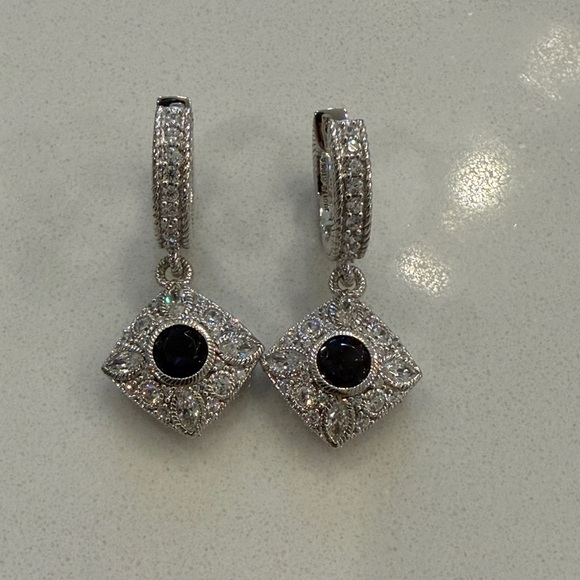 Judith Ripka Sterling Silver Amethyst Aquarius Cuff, Enhancer & Earring set - Picture 9 of 17